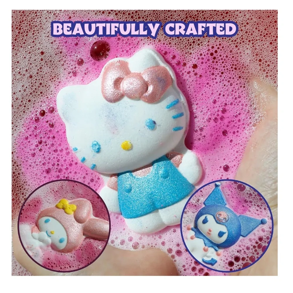🆕 Hello Kitty and Friends Colorful Bath Bomb Trio